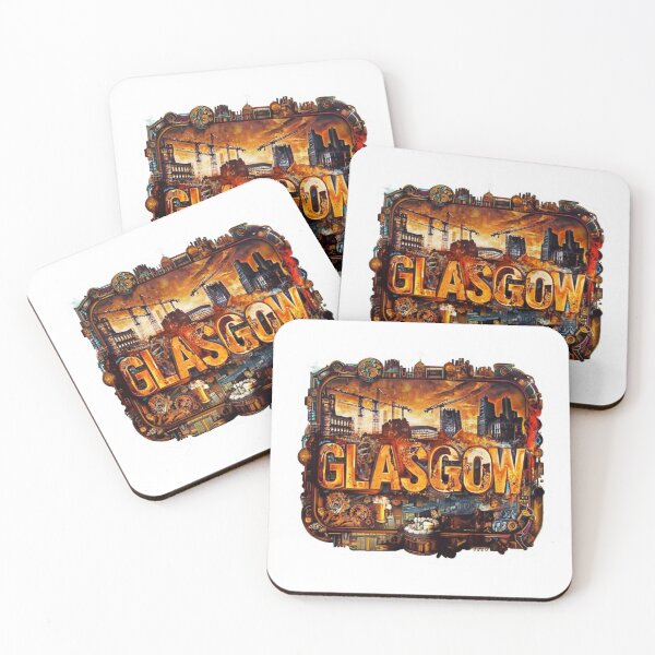 Item preview, Glasgow Grunge Pulse – Urban Steel City Sticker designed and sold by Imaginarium of Chaos falcon88 .