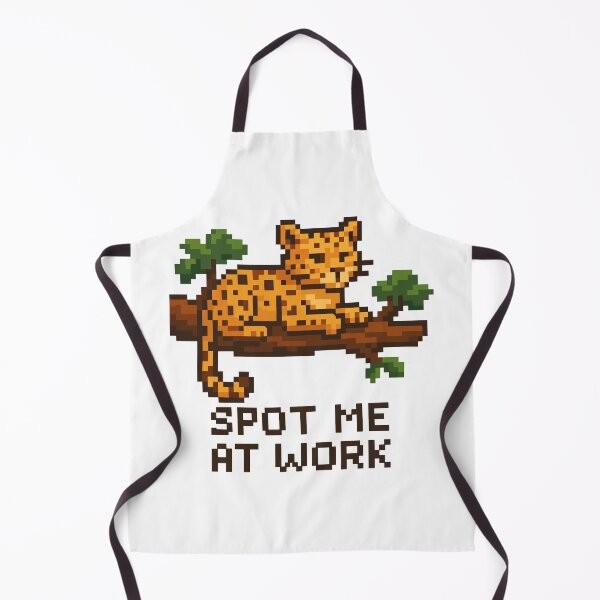 Item preview, Spot Me at Work – Pixel Ocelot on Tree Branch designed and sold by NaturePixel.