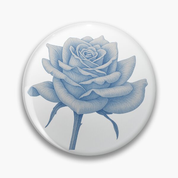 Artikelvorschau, Blaue Rose im Porzellan-Stil auf transparentem Hintergrund entworfen und verkauft von Pacika.