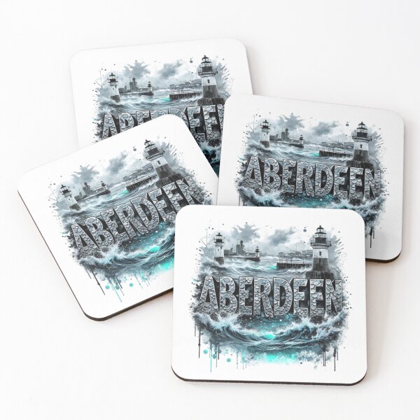 Item preview, Aberdeen Granite Splash – Coastal Clash Sticker designed and sold by Imaginarium of Chaos falcon88 .