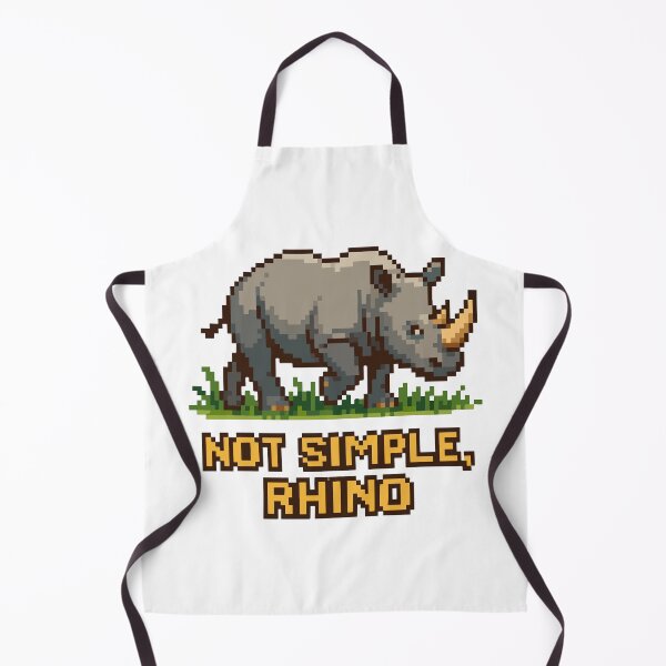 Item preview, Not Simple, Rhino – Strong Pixel Rhinoceros Design designed and sold by NaturePixel.
