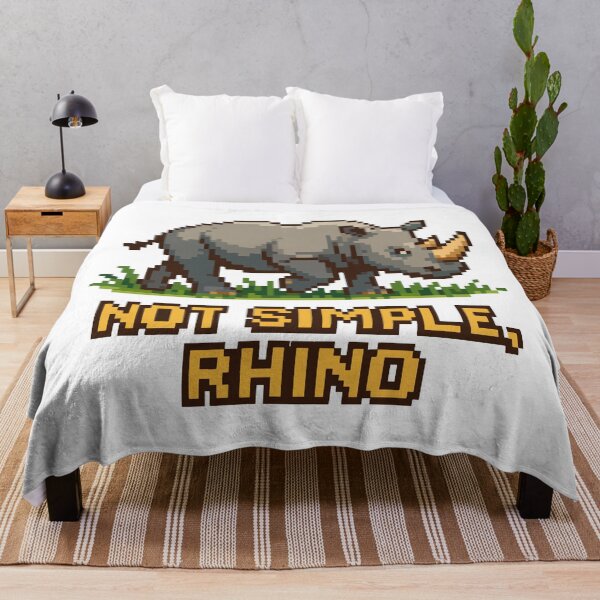 Item preview, Not Simple, Rhino – Strong Pixel Rhinoceros Design designed and sold by NaturePixel.