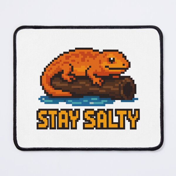 Item preview, Stay Salty – Pixel Salamander on Wet Log designed and sold by NaturePixel.