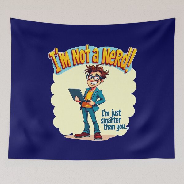 Item preview, Funny Geek Quote Nerdy Laptop Art designed and sold by MyWittyThings.