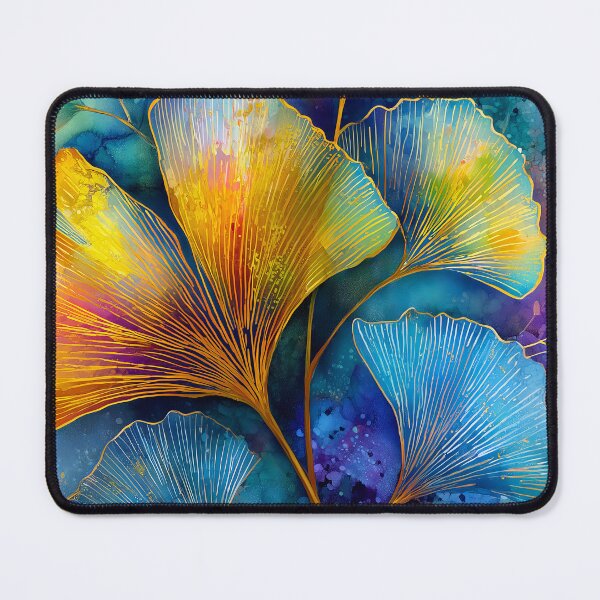 Item preview, Colorful Ginkgo Leaves Watercolor Painting designed and sold by JBJart.