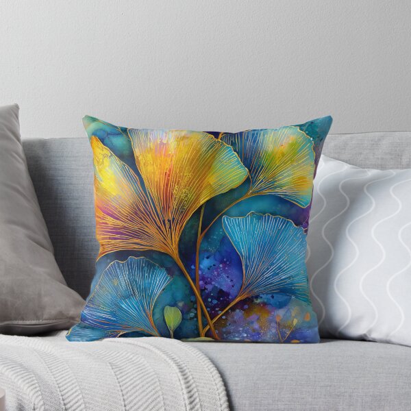 Item preview, Colorful Ginkgo Leaves Watercolor Painting designed and sold by JBJart.