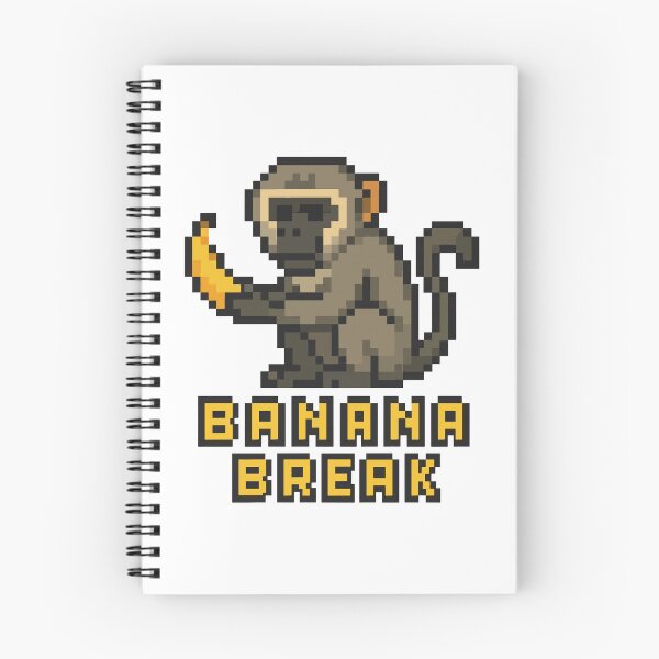 Item preview, Banana Break – Pixel Vervet Monkey with Snack designed and sold by NaturePixel.