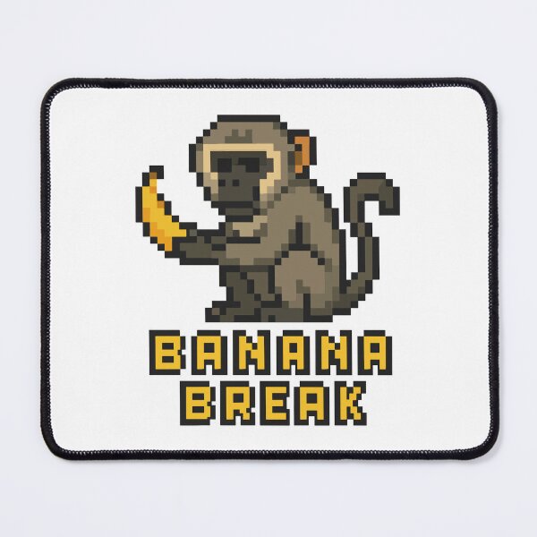 Item preview, Banana Break – Pixel Vervet Monkey with Snack designed and sold by NaturePixel.