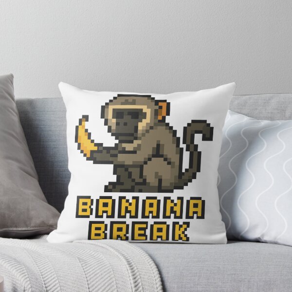 Item preview, Banana Break – Pixel Vervet Monkey with Snack designed and sold by NaturePixel.
