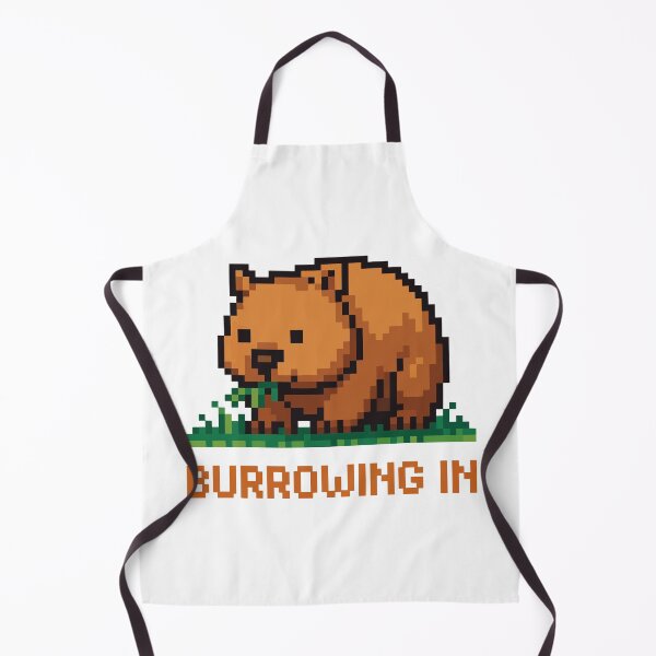 Item preview, Burrowing In – Pixel Wombat Grass Snack Design designed and sold by NaturePixel.