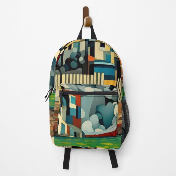 Item preview, Abstract Geometric Canal Houses Art designed and sold by PolyVision Siam Studio.