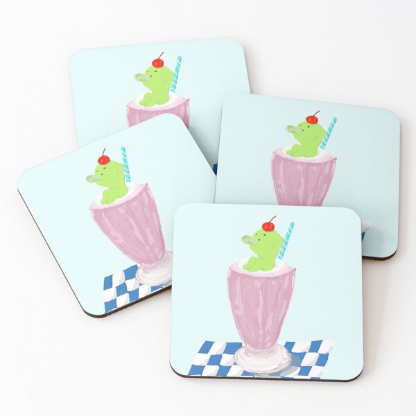 Aperçu de l'œuvre Smiski Milkshake Cerise Verte Sucré Japon Nourriture Japonaise Kawaii Bibelot Hippers Collector créée et vendue par Makeartwhynot.