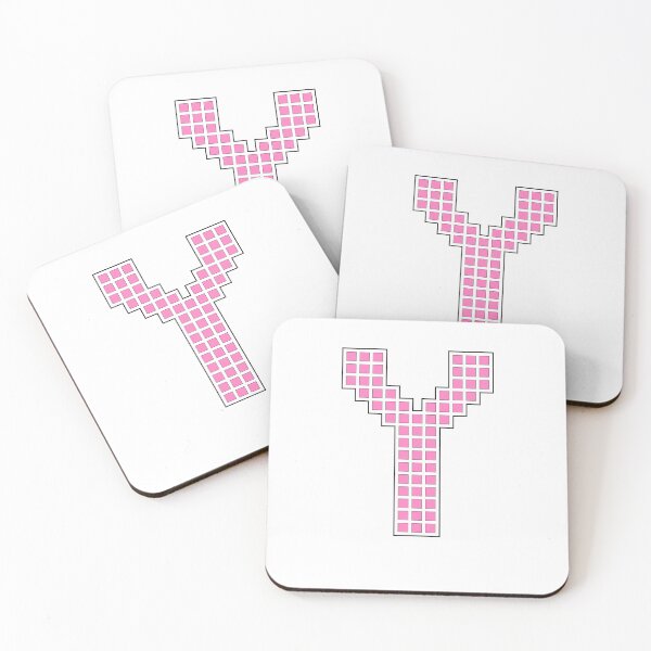 Item preview, Uppercase Y - Pink Pixel Block Character designed and sold by PixelGlyphs.