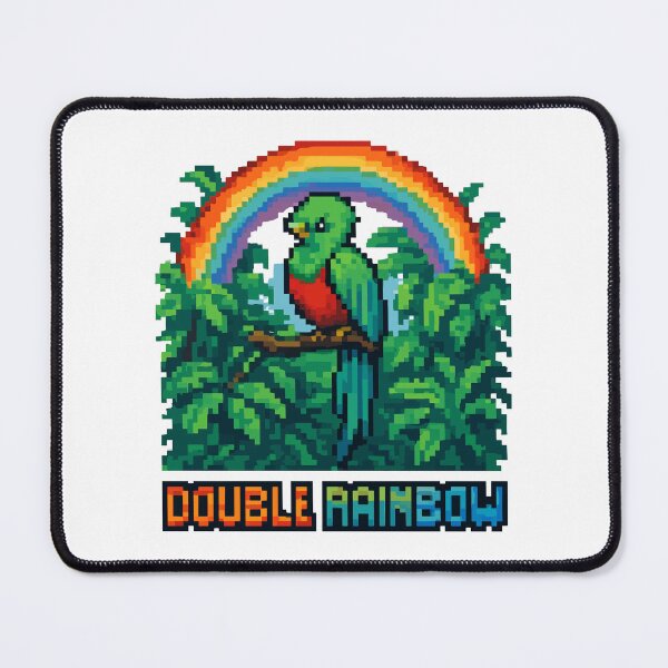 Item preview, Double Rainbow – Pixel Quetzal in Lush Jungle designed and sold by NaturePixel.