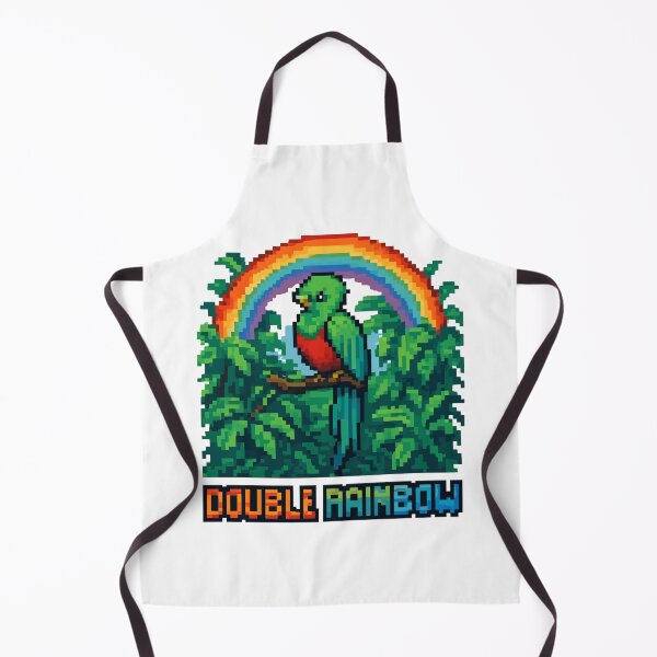 Item preview, Double Rainbow – Pixel Quetzal in Lush Jungle designed and sold by NaturePixel.