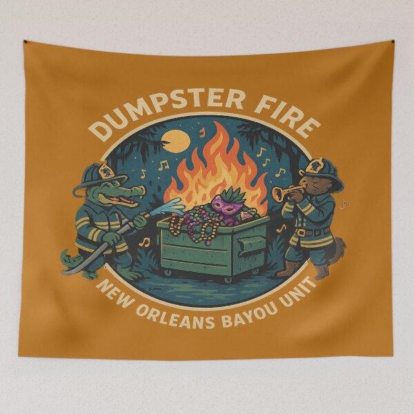 Item preview, Bayou Blaze Control – Dumpster Fire Response Unit designed and sold by Globalcitytees.