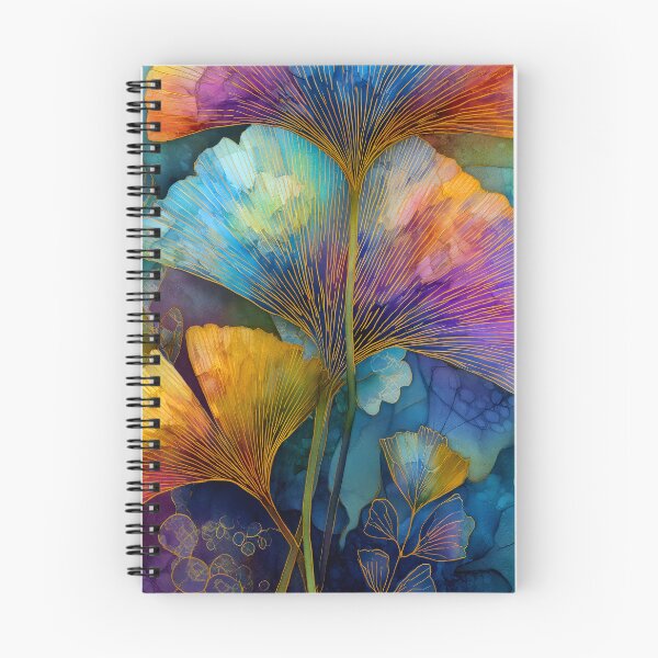 Item preview, Colorful Ginkgo Leaves Watercolor Painting designed and sold by JBJart.