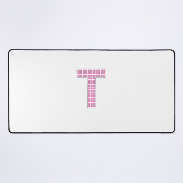 Item preview, Uppercase T - Pink Pixel Block Character designed and sold by PixelGlyphs.