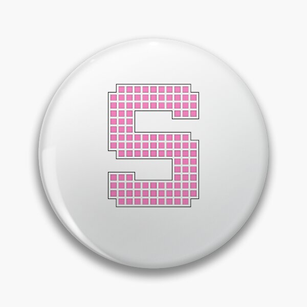 Item preview, Uppercase S - Pink Pixel Block Character designed and sold by PixelGlyphs.