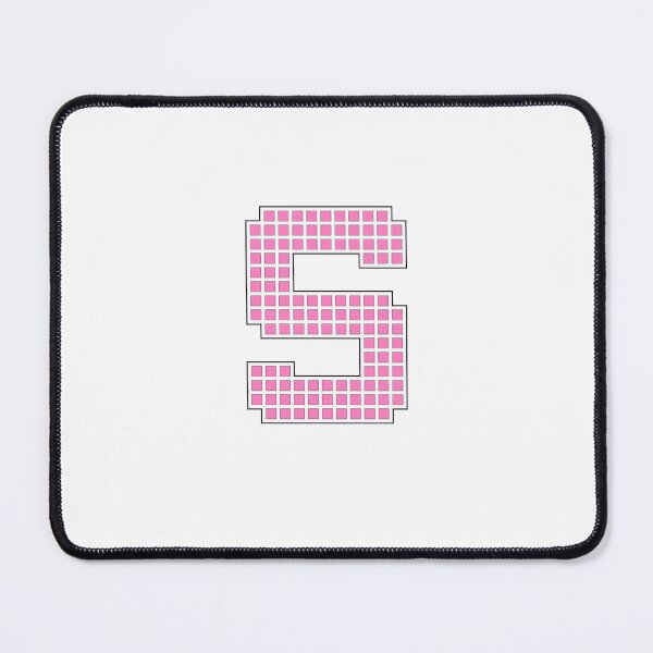 Item preview, Uppercase S - Pink Pixel Block Character designed and sold by PixelGlyphs.