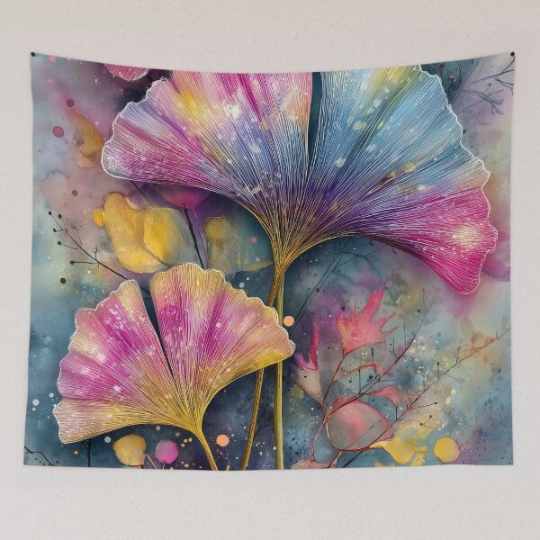 Item preview, Colorful Ginkgo Leaves Watercolor Painting designed and sold by JBJart.