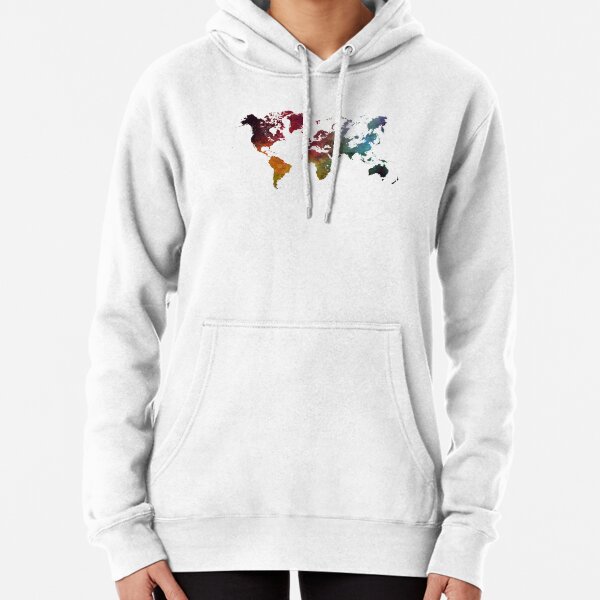 World map #map #worldmap Pullover Hoodie
