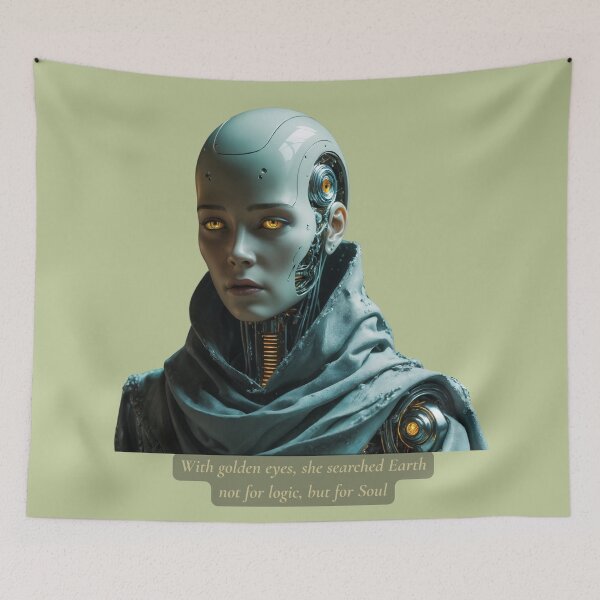 Item preview, Golden Eyed Android Searching for Soul designed and sold by Prachodayat Artworks.