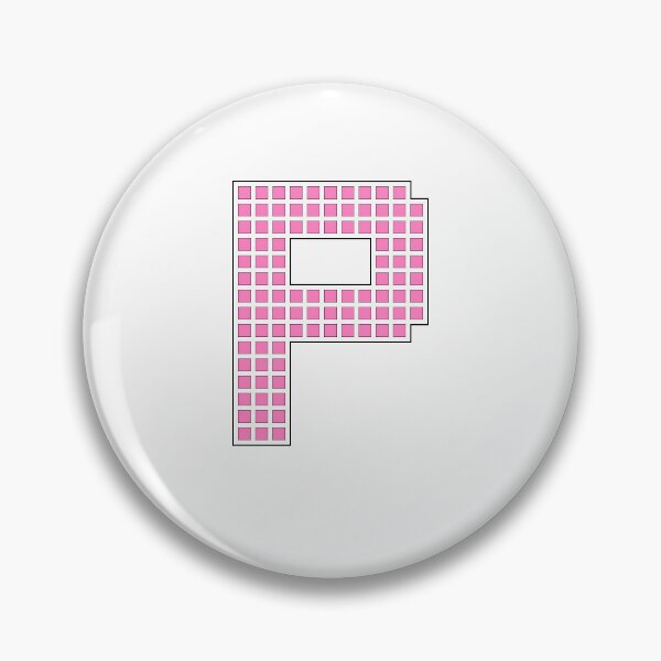 Item preview, Uppercase P - Pink Pixel Block Character designed and sold by PixelGlyphs.