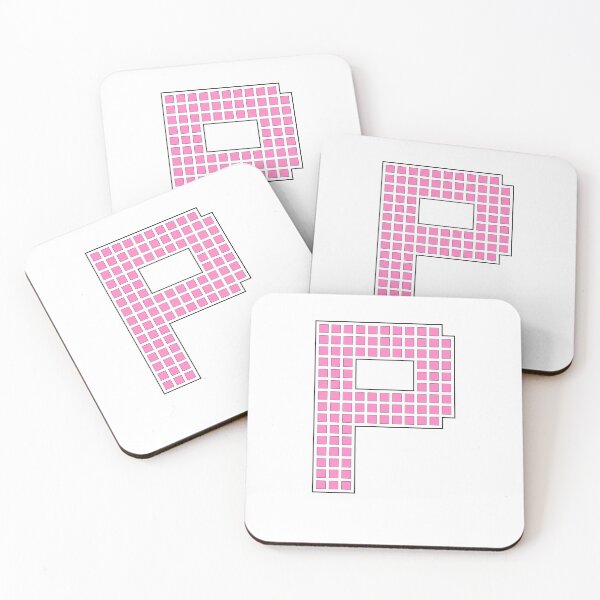 Item preview, Uppercase P - Pink Pixel Block Character designed and sold by PixelGlyphs.