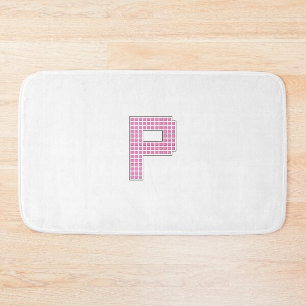 Item preview, Uppercase P - Pink Pixel Block Character designed and sold by PixelGlyphs.