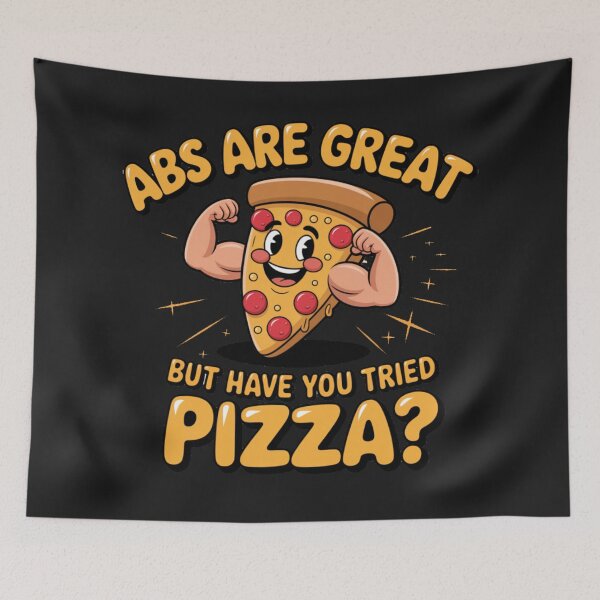 Item preview, Abs Are Great, But Have You Tried Pizza? – Funny Pizza Fitness Design designed and sold by pressxstudio.