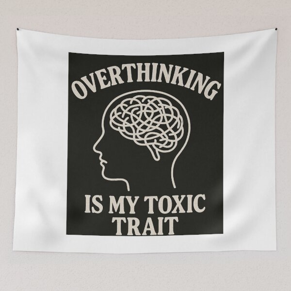 Item preview, Overthinking is My Toxic Trait designed and sold by MidnightMoodCo.