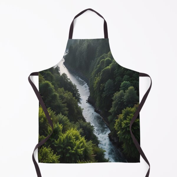 Item preview, Serene River Flowing Through Deep Forest designed and sold by Enchanting Art Vista.