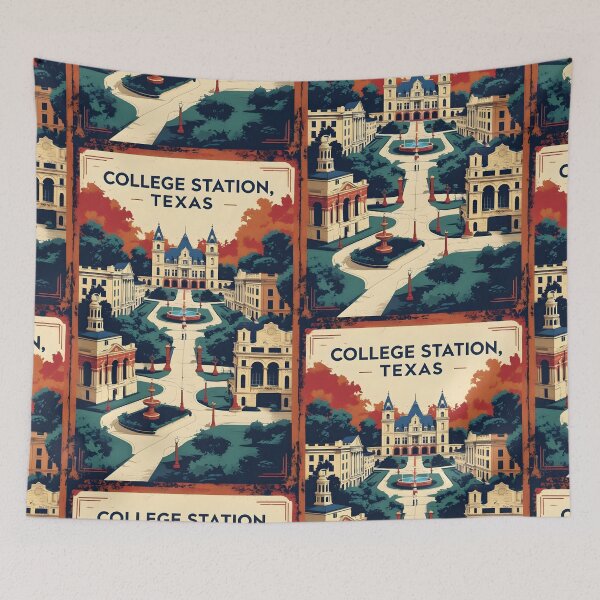Item preview, College Station Texas USA Vintage Travel Tourism  designed and sold by TravelersGems.