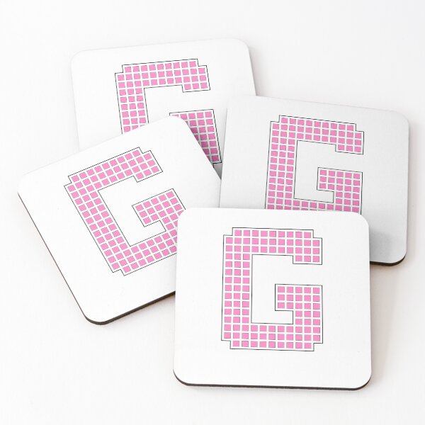 Item preview, Uppercase G - Pink Pixel Block Character designed and sold by PixelGlyphs.