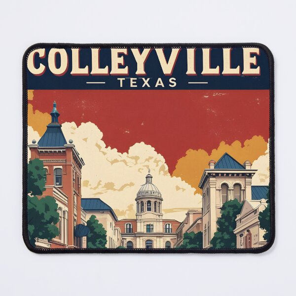 Item preview, Colleyville Station Texas USA Vintage Travel Tourism designed and sold by TravelersGems.