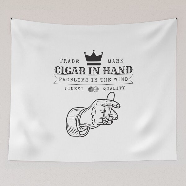 Item preview, Cigar in hand, problems in the wind (Cigar and whiskey) designed and sold by Peerless-Prime.