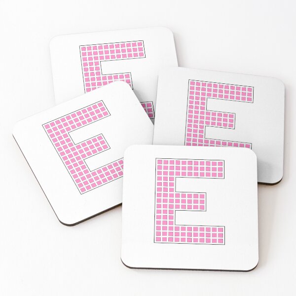 Item preview, Uppercase E - Pink Pixel Block Character designed and sold by PixelGlyphs.
