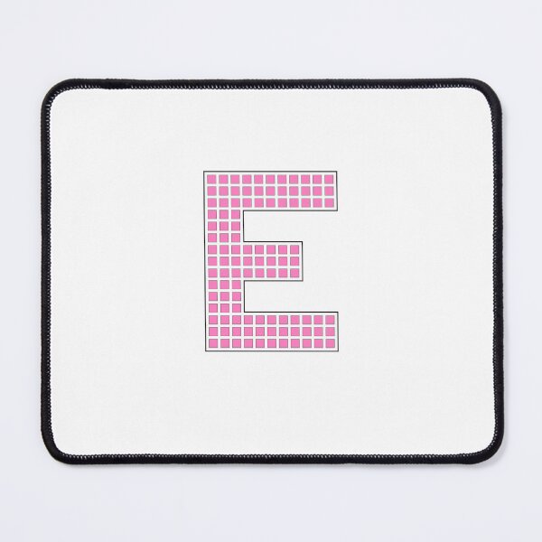 Item preview, Uppercase E - Pink Pixel Block Character designed and sold by PixelGlyphs.
