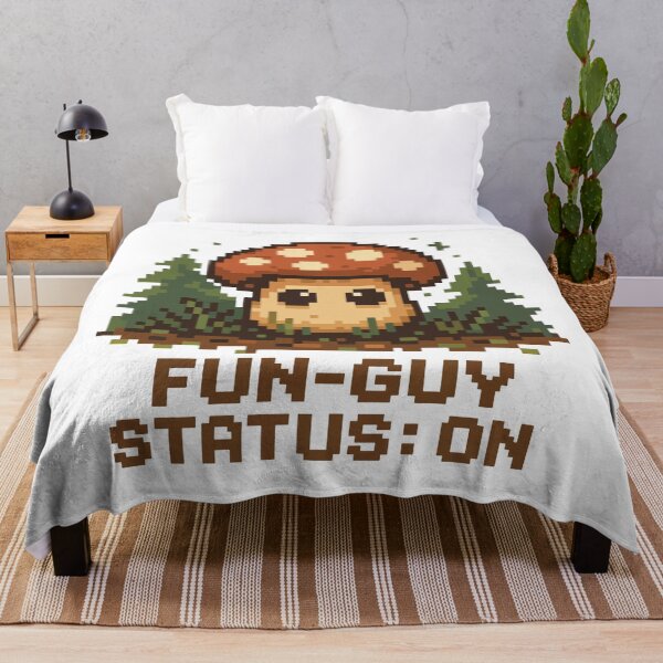Item preview, Fun-Guy Status: ON – Pixel Mushroom designed and sold by NaturePixel.