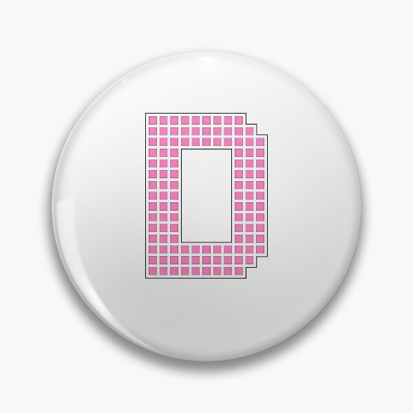 Item preview, Uppercase D - Pink Pixel Block Character designed and sold by PixelGlyphs.