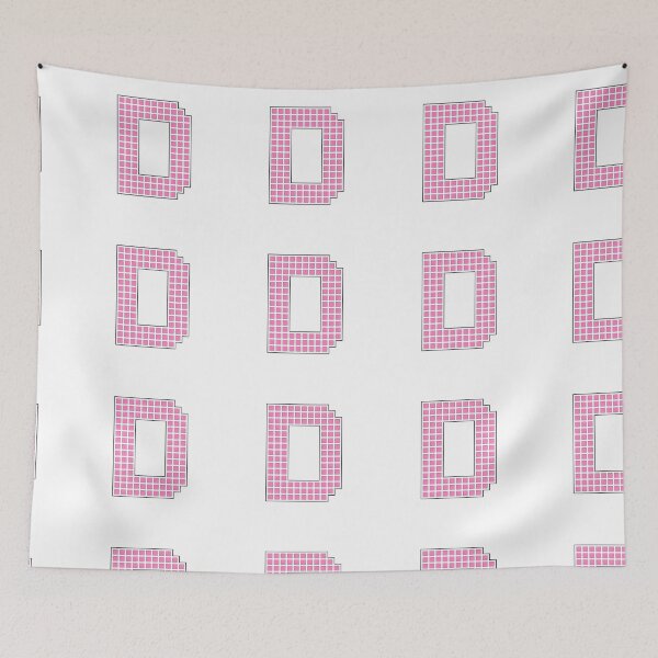 Item preview, Uppercase D - Pink Pixel Block Character designed and sold by PixelGlyphs.