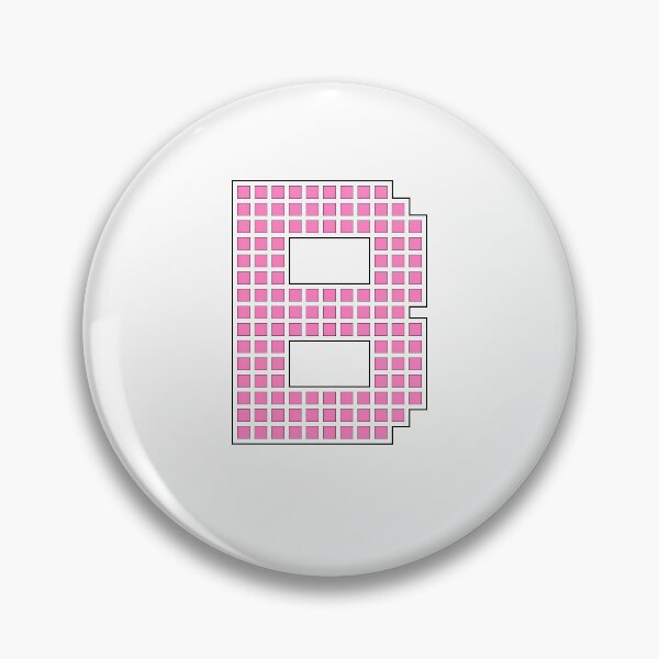Item preview, Uppercase B - Pink Pixel Block Character designed and sold by PixelGlyphs.