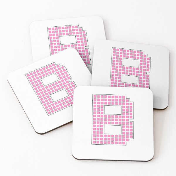 Item preview, Uppercase B - Pink Pixel Block Character designed and sold by PixelGlyphs.
