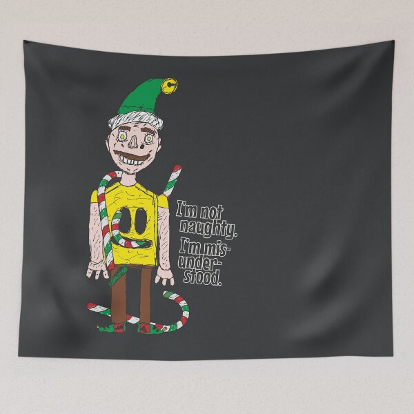 Item preview, Funny Misunderstood Elf – Not Naughty Holiday Humor designed and sold by MerchYouSearch.