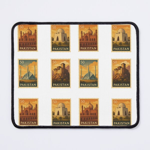 Item preview, Famous Landmark Stamps - Faisal Mosque | Baltit Fort | Badshahi Masjid | Mazar-e-Quaid designed and sold by theOneWhoDraws.