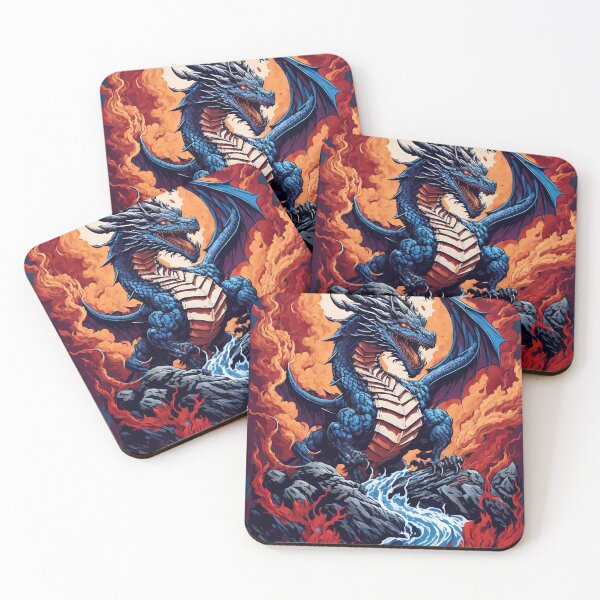 Item preview, Blue and red dragon  designed and sold by Rislam.