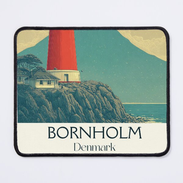Item preview, Bornholm Lighthouse Vintage Travel Print designed and sold by TuncGK.