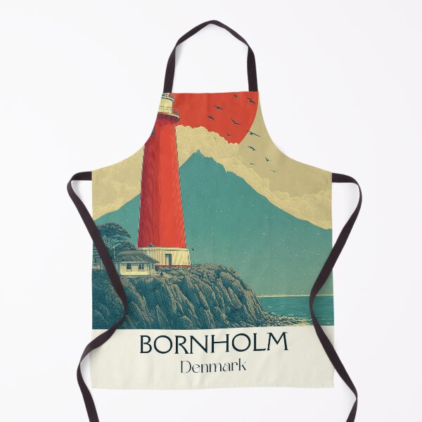 Item preview, Bornholm Lighthouse Vintage Travel Print designed and sold by TuncGK.