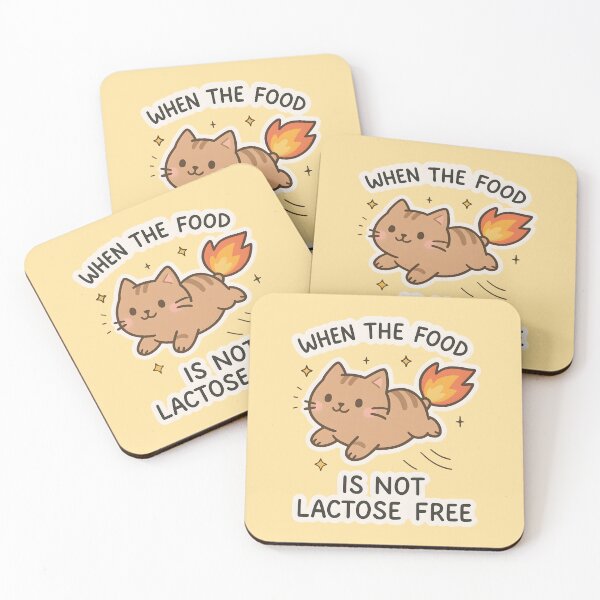 Item preview, When The Food Is Not Lactose Free Funny Cute Cat Lactose Intolerant designed and sold by thecatcouch.